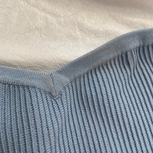 Aritzia Babaton Sculpt Knit Sweetheart Tube Top Olaf Top Dune Blue XXS NWT - Picture 4 of 4